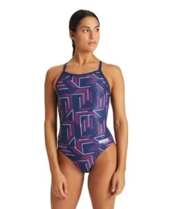 Arena Puzzled Light Drop Back 20 Arena Puzzled Light Drop Back -Sport Blue Motion 004639 740 w puzzled light drop back one piece 001 o