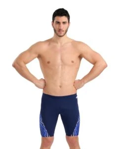 Arena Marbled Jammer -Sport Blue Motion 005556 770 men s swim jammer marbled f 001 o