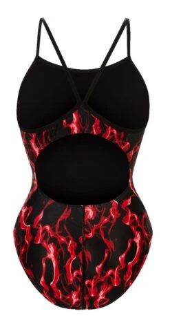 Dolfin Women's Print V-Back One Piece 31 Dolfin Women's Print V-Back One Piece -Sport Blue Motion 0100 b33d back