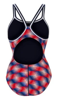 Dolfin Women's Print DBX Back One Piece -Sport Blue Motion 0231 b57d back 4