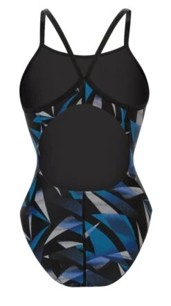 Dolfin Women's Print V2 Back One Piece -Sport Blue Motion 0531 a32d back