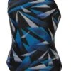Dolfin Women's Print V2 Back One Piece -Sport Blue Motion 0531 a32d front