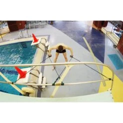 StrechCordz Breaststroke Machine -Sport Blue Motion 108 in use