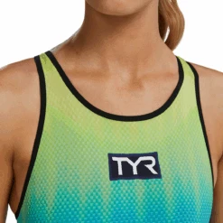 TYR Venzo Influx Open Back Kneeskin -Sport Blue Motion 10 5