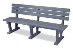 Plastic Bench With Backrest -Sport Blue Motion 15765