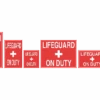Lifeguard On Duty Sign -Sport Blue Motion 18126