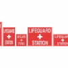 Lifeguard Station Sign -Sport Blue Motion 18127