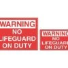Warning No Lifeguard On Duty Sign 2 Warning No Lifeguard On Duty Sign -Sport Blue Motion 18144