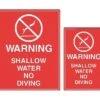 Warning Shallow Water Sign 2 Warning Shallow Water Sign -Sport Blue Motion 18148