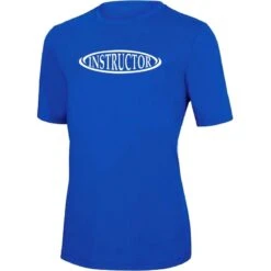 RISE Instructor Short Sleeve Crew Neck Rashguard -Sport Blue Motion 2600inro