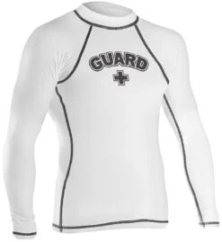 RISE Guard Long Sleeve Rashguard -Sport Blue Motion 501lsl front white