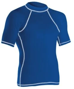RISE Solid Short Sleeve Rashguard -Sport Blue Motion 501ss front royal