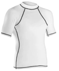 RISE Solid Short Sleeve Rashguard -Sport Blue Motion 501ss front white