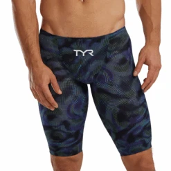 TYR Avictor Exolon Low Waist Jammer -Sport Blue Motion 5 2 1
