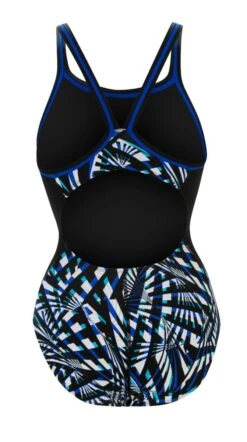 Dolfin Women's Print Color Block DBX Back One Piece 28 Dolfin Women's Print Color Block DBX Back One Piece -Sport Blue Motion 5m00 b43d back