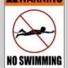 Warning No Swimming Sign 2 Warning No Swimming Sign -Sport Blue Motion 697