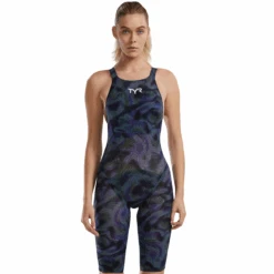 TYR Avictor Exolon Open Back Kneeskin 17 TYR Avictor Exolon Open Back Kneeskin -Sport Blue Motion 6 3 1