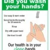 Hand Washing Plastic Sign -Sport Blue Motion 7017ws1214e img1 2