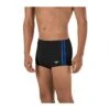 Speedo Solid Poly Mesh Square Leg 1 Speedo Solid Poly Mesh Square Leg -Sport Blue Motion 705970 black blue front