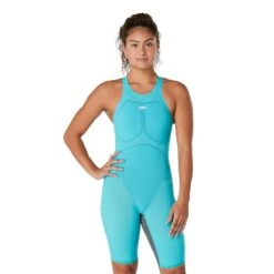 Speedo Fastskin LZR Pure Valor Open Back Kneeskin -Sport Blue Motion 8 772400201693 x1