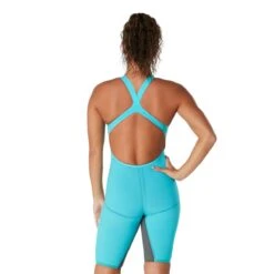 Speedo Fastskin LZR Pure Valor Open Back Kneeskin -Sport Blue Motion 8 772400201693 x2