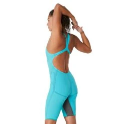 Speedo Fastskin LZR Pure Valor Open Back Kneeskin -Sport Blue Motion 8 772400201693 x3