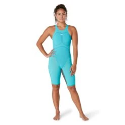 Speedo Fastskin LZR Pure Valor Open Back Kneeskin -Sport Blue Motion 8 772400201693 x4
