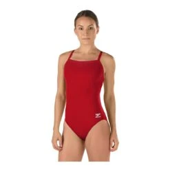 Speedo Solid Endurance Flyback -Sport Blue Motion 819016 maroon front