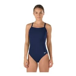 Speedo Solid Endurance Flyback -Sport Blue Motion 819016 navy front