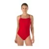 Speedo Solid Endurance + Thin Strap Swimsuit -Sport Blue Motion 8191442 red front