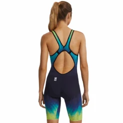 TYR Venzo Influx Open Back Kneeskin -Sport Blue Motion 9 4