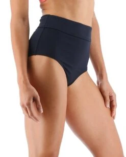 TYR Leila Solid High Waist Bottom -Sport Blue Motion blehso7a leila solid high waist bottoms black 3