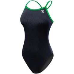 TYR Hexa Durafast Diamondfit -Sport Blue Motion dhex7 black green front
