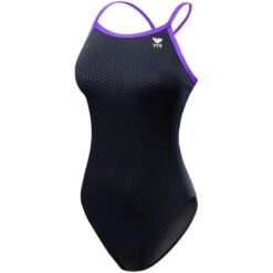 TYR Hexa Durafast Diamondfit -Sport Blue Motion dhex7 black purple front