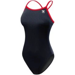 TYR Hexa Durafast Diamondfit -Sport Blue Motion dhex7 black red front