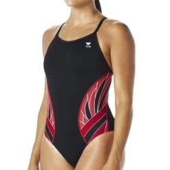 TYR Phoenix Splice Diamondfit -Sport Blue Motion dpx7 black red front r