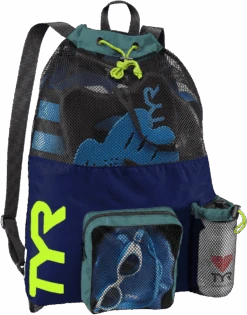 TYR Big Mesh Mummy Backpack -Sport Blue Motion lbmmb3 384 main01
