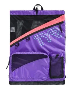 TYR Elite Mesh Backpack 12 TYR Elite Mesh Backpack -Sport Blue Motion lbmshelt pink purple
