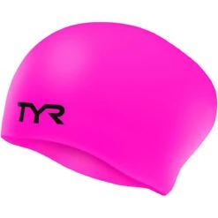 TYR Wrinkle Free Long Hair Jr. Cap -Sport Blue Motion lcsjrl 693 alt01 1 1