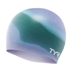 TYR Junior Tiedye Cap -Sport Blue Motion lcsjrtd purple green