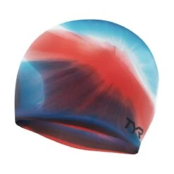 TYR Multi Color Silicone Cap -Sport Blue Motion lcsm red navy