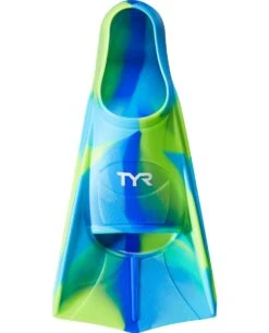 TYR Stryker Silicone Swim Fins 13 TYR Stryker Silicone Swim Fins -Sport Blue Motion lfystrkr xs main01