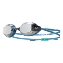 TYR BlackOps 140 EV Mirrored Women's Goggles 7 TYR BlackOps 140 EV Mirrored Women's Goggles -Sport Blue Motion lgbkopfm silver teal blue