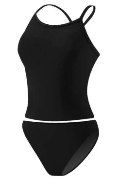RISE Solid Workout Tankini -Sport Blue Motion lgs21 front black