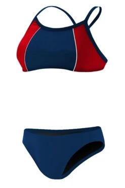 RISE Solid Poly Splice Bikini -Sport Blue Motion lgs23 front navy red1