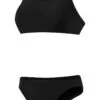 RISE Solid Poly Workout Bikini -Sport Blue Motion lgs26 front black1