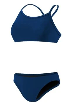 RISE Solid Poly Workout Bikini -Sport Blue Motion lgs26 front navy1