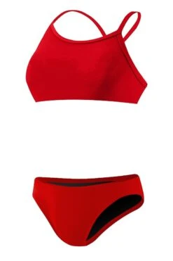 RISE Solid Poly Workout Bikini -Sport Blue Motion lgs26 front red1