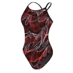 RISE Sandies Female Helix Poly Swimsuit -Sport Blue Motion lgs47 15r