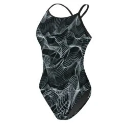 RISE Sandies Female Helix Poly Swimsuit -Sport Blue Motion lgs47 15s